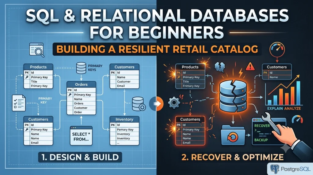 Educational content image for SQL & Relational Databases for Beginners: Building a Resilient Retail Catalog
