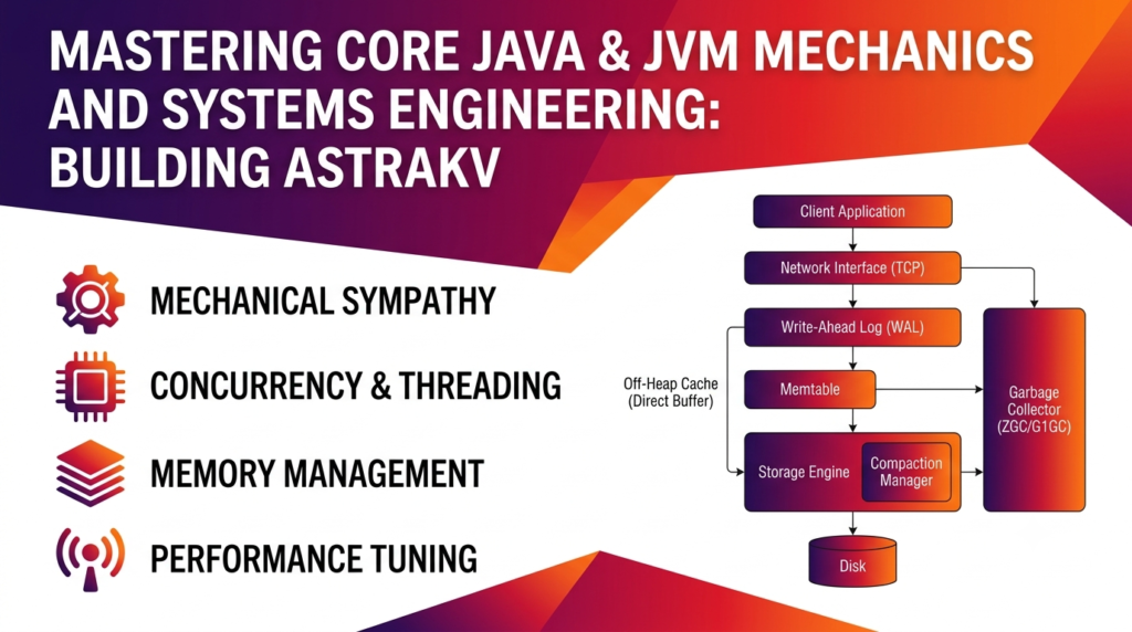 Educational content image for Mastering Core Java & JVM Mechanics and Systems Engineering: Building AstraKV